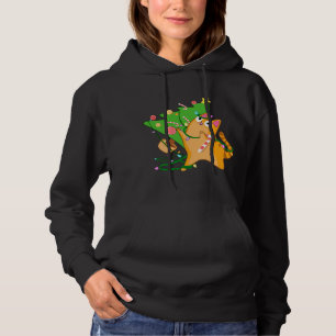 Sudadera Naranja de gatos navidades Tabby con árbol xmas de