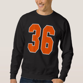 Sudadera Naranja De Impresión Atrás Bloque Deportivo Número