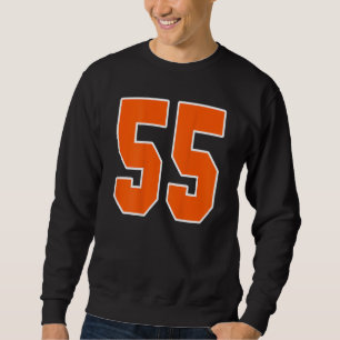 Sudadera Naranja De Impresión Atrás Bloque Deportivo Número
