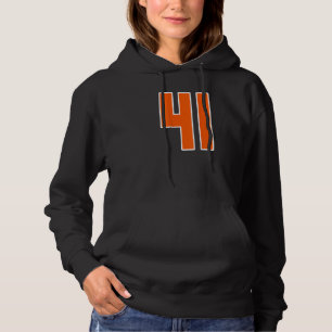 Sudadera Naranja De Impresión Atrás Bloque Deportivo Número