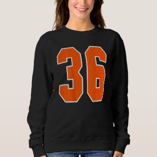 Sudadera Naranja De Impresión Atrás Bloque Deportivo Número
