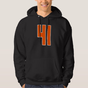 Sudadera Naranja De Impresión Atrás Bloque Deportivo Número