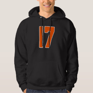 Sudadera Naranja De Impresión Atrás Bloque Deportivo Número