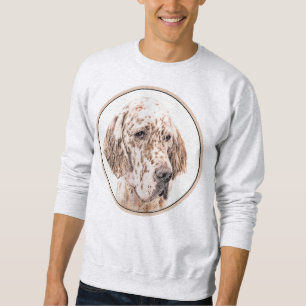 Sudadera Naranja de Inglaterra Belton Pintura de Perro Arte