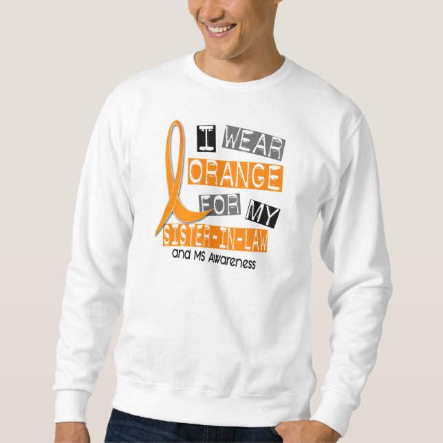 Sudadera Naranja de la esclerosis múltiple del ms para mi (Anverso)