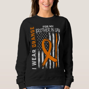 Sudadera Naranja De Mi Hermano En Derecho Leucemia Sensibil