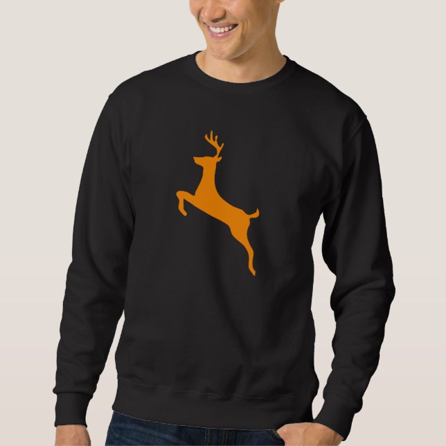 Sudadera Naranja Deer Silhouette (Anverso)