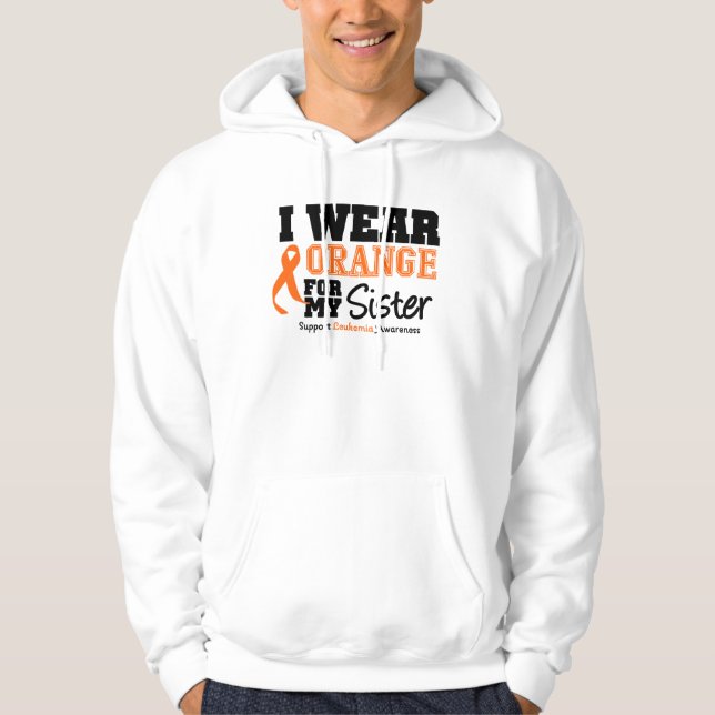 Sudadera Naranja del desgaste de la leucemia I para mi (Anverso)