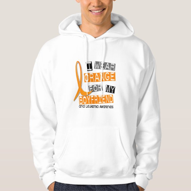 Sudadera Naranja del desgaste de la leucemia I para mi (Anverso)