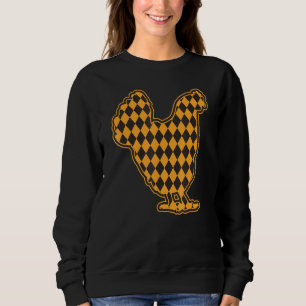 Sudadera Naranja del patrón de Halloween con silueta de pol
