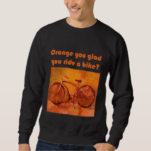 Sudadera Naranja estás contento de montar en bicicleta