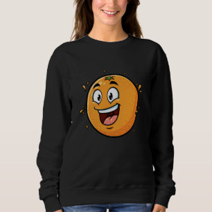 Sudadera Naranja Feliz Dibujo Animado Fruta Cítrica con Gra