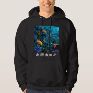 SUDADERA NARANJA FISH BLUE OCEAN HOODIE