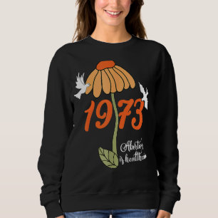 Sudadera Naranja Flor 70 Aborto retro es salud