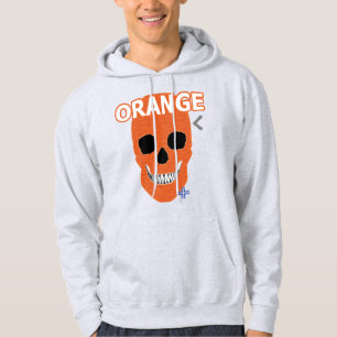 Sudadera Naranja HANDSKULL Camisas suaves B2