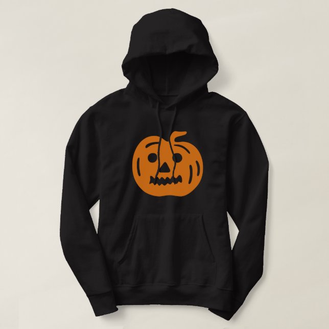 Sudadera Naranja Jack-O-Lantern Templo de Halloween (Diseño del anverso)