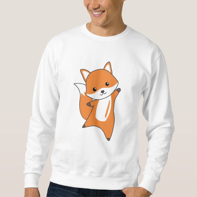 Sudadera Naranja Kawaii de Fox Forest Animal Foxes (Anverso)