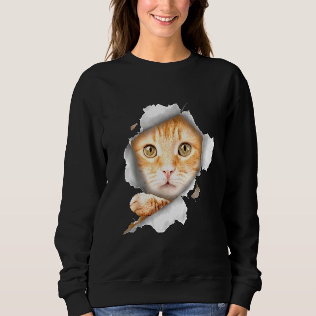 Sudadera Naranja Kitten Tee  De Ropa Torta De Gato (Anverso)