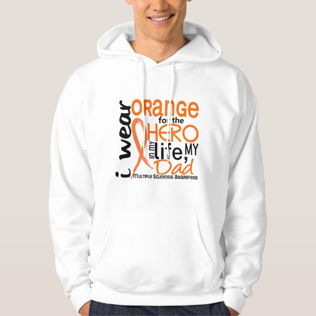 Sudadera Naranja para la esclerosis múltiple del ms del (Anverso)