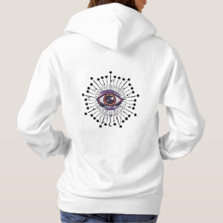 Sudadera Naranja Protección de ojos malvados Hoodie sobredi
