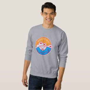 Sudadera Naranja rosa azul gráfico neón atrevido