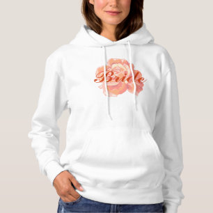 Sudadera Naranja rosa de impresión floral