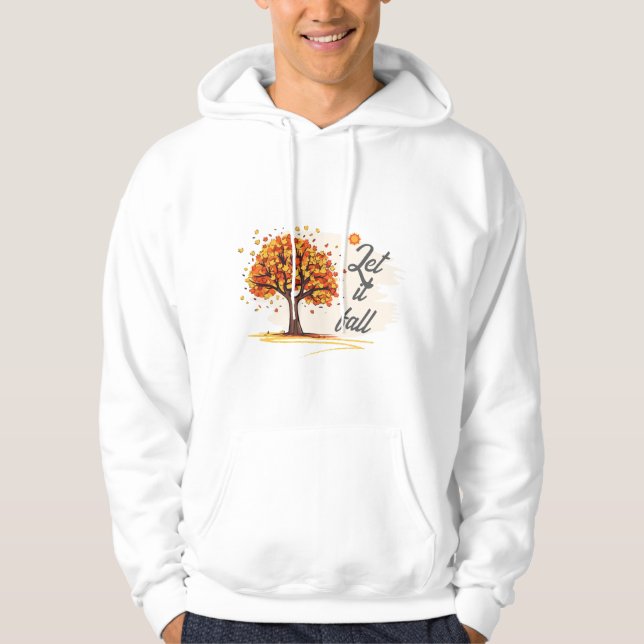 Sudadera Naranja y Marrón Creativo Simple Déjalo Caer (Anverso)