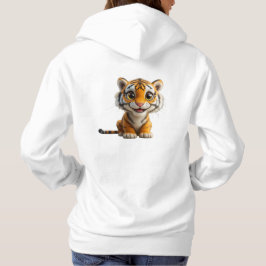 Sudadera Naranja y tigre blanco