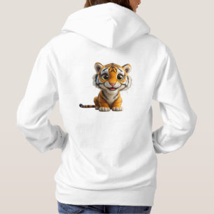 Sudadera Naranja y tigre blanco