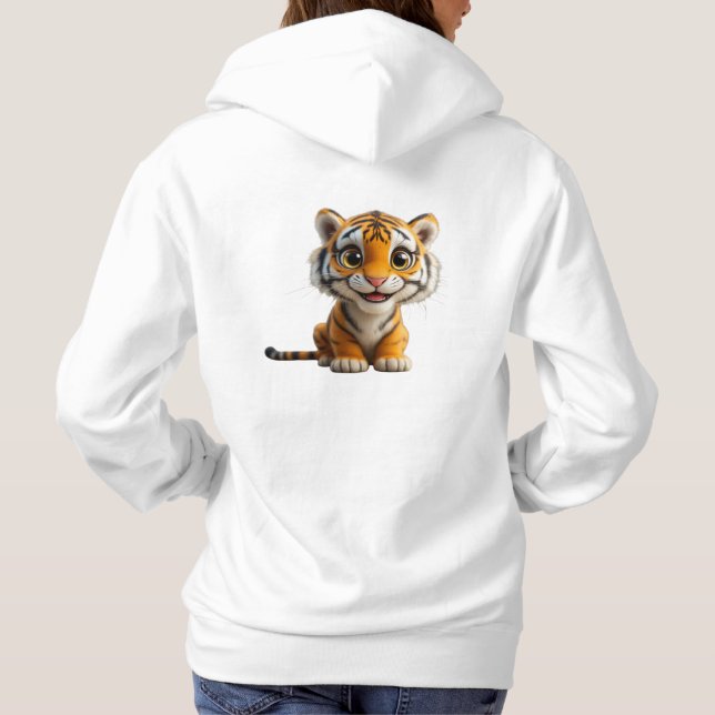 Sudadera Naranja y tigre blanco (Reverso)
