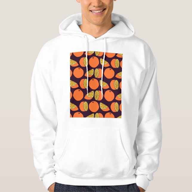 Sudadera Naranjas sin inconvenientes, textura vintage. (Anverso)