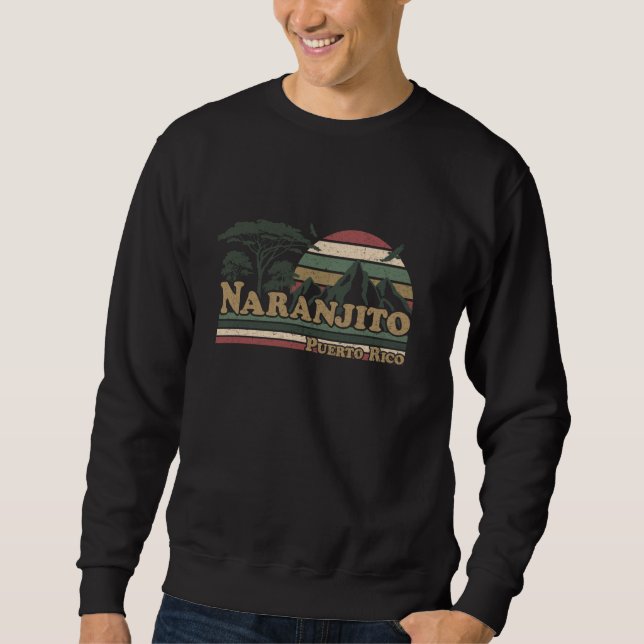 Sudadera Naranjito Puerto Rico Mountains Retro Sunset Puert (Anverso)