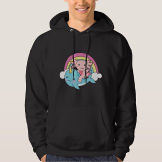 Sudadera Narwhal Cute Axolotl Ocean Unicorn Kawaii Narwhals