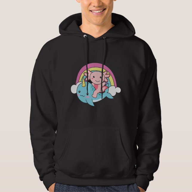 Sudadera Narwhal Cute Axolotl Ocean Unicorn Kawaii Narwhals (Anverso)