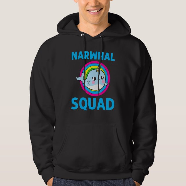 Sudadera Narwhal De Guay Para Hombres Mujeres Arcoiris Tusk (Anverso)