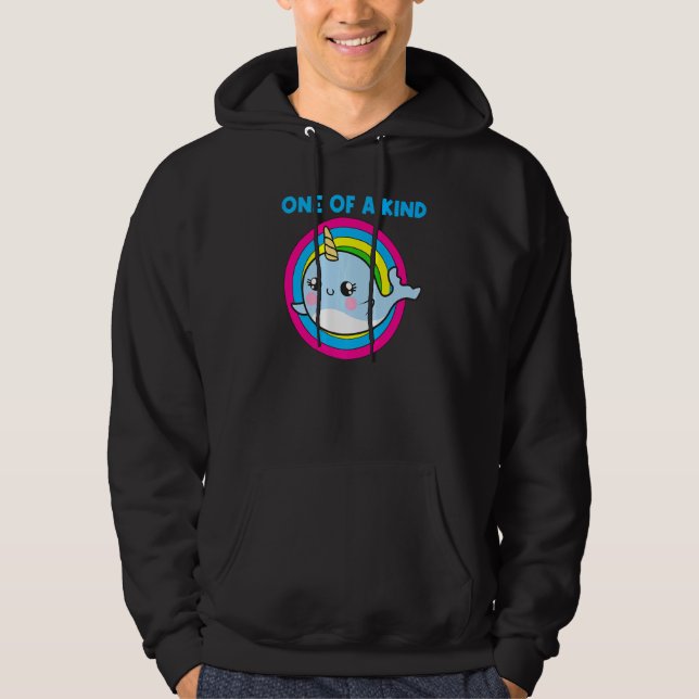 Sudadera Narwhal De Guay Para Hombres Mujeres Arcoiris Tusk (Anverso)