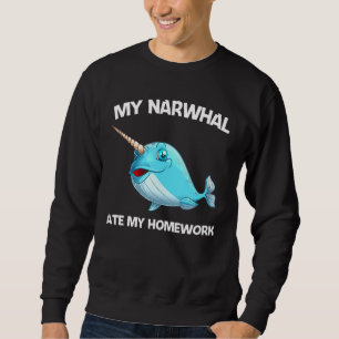 Sudadera Narwhal Para Niños Chica Mar Peces De Ballena