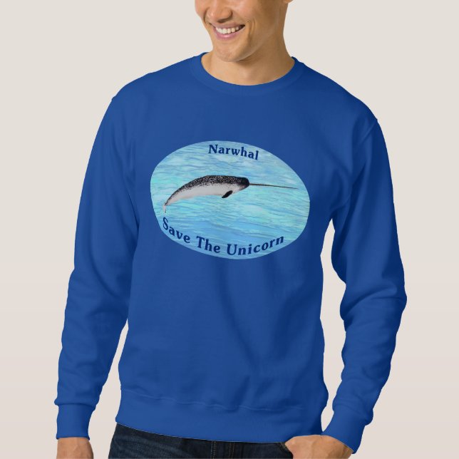 Sudadera Narwhal - Salven al unicornio (Anverso)