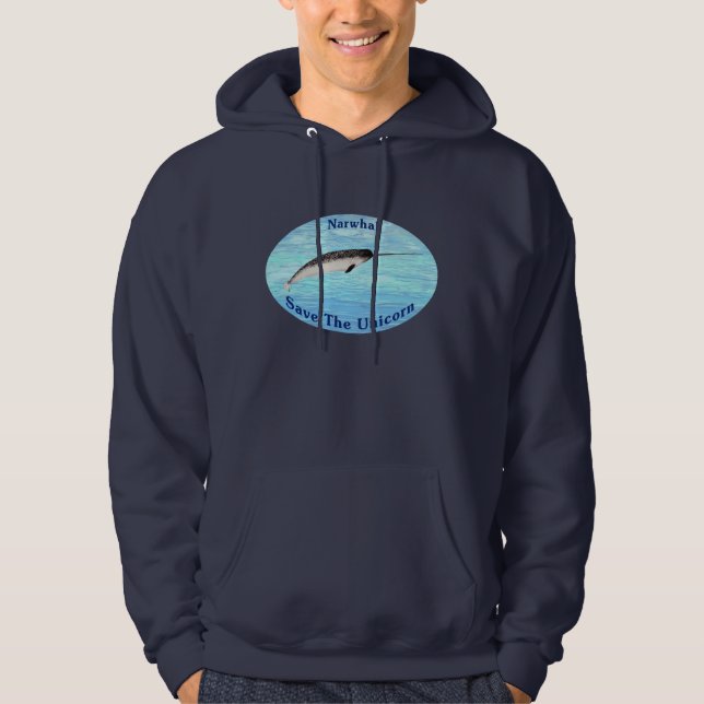 Sudadera Narwhal - Salven al unicornio (Anverso)