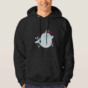 Sudadera Narwhal Unicorn Love Heart Narwhale Sea Animals Fi