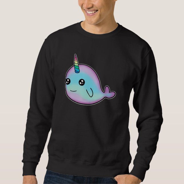Sudadera Narwhal Unicorn Of The Sea  Girls Kids Women (Anverso)