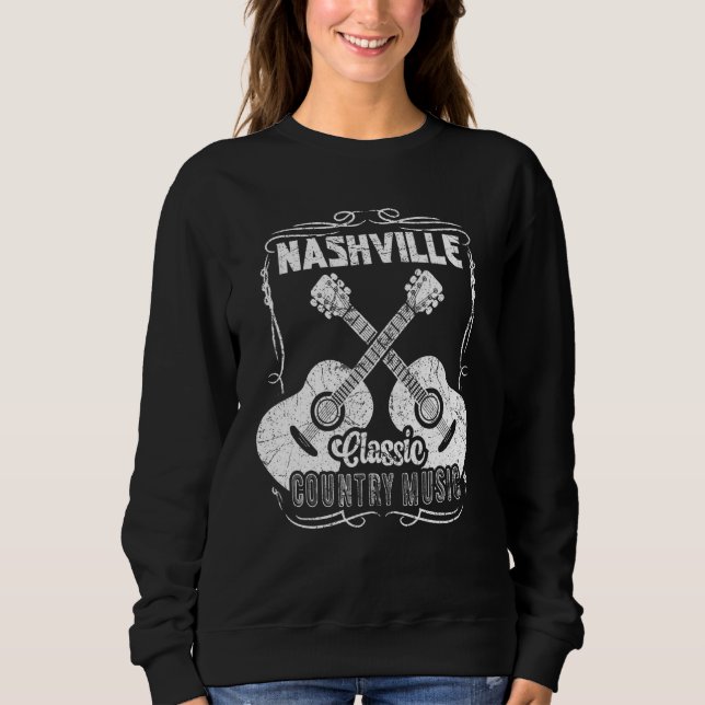 Sudadera Nashville Classic Country Music Tennessee Guitar P (Anverso)