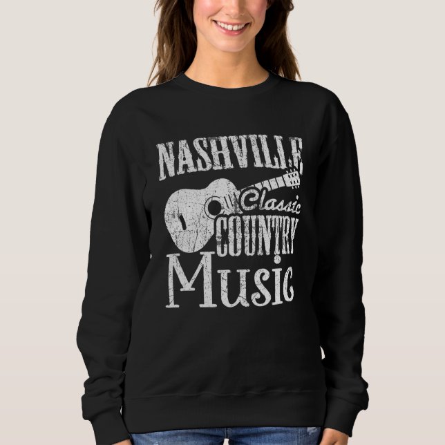 Sudadera Nashville Classic Country Music Tennessee Guitar P (Anverso)
