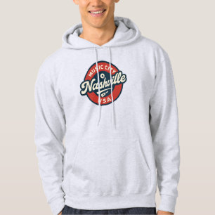 Sudadera Nashville Music City Estados Unidos Insignia Retro