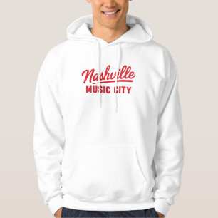 Sudadera Nashville Music City Retro Red Glow Design -