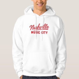 Sudadera Nashville Music City Retro Red Glow Design -