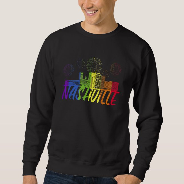 Sudadera Nashville Pride Skyline  Pride Parade Nashville (Anverso)