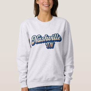 Sudadera Nashville TN Retro Sunset Script Design - Vintage