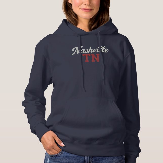 Sudadera Nashville TN Script and Block Letter Design (Anverso)