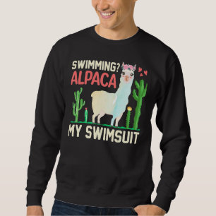 Sudadera Natación Alpaca Mi Traje De Baño Divertido Llama L